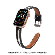 w00083bkb [Apple Watch 45/44/42mm用 ツートンPUバンド BK]