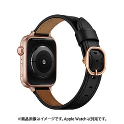 w00155bkb [Apple Watch 45/44/42mm用 PUレザーバンド BK]