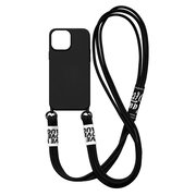 p00293bkqn [iPhone 14 Plus用 2wayストラップ付ケース BK]