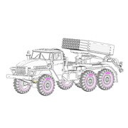 82932 1/72 ファイティングヴィークルシリーズロシア BM-21 グラート 自走多連装ロケット砲 後期型 [組立式プラスチックモデル]