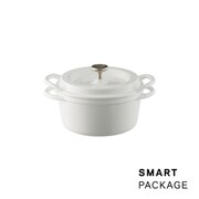 オーブンポットラウンド 14cm パールホワイト スマートパッケージ PWH14R-SPK