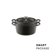オーブンポットラウンド 14cm マットブラック スマートパッケージ MBK14R-SPK