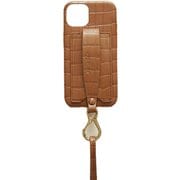Ha-2206-023 [クロコダイル カラバッシュ ストラップ ケース iPhone 13用 BR]