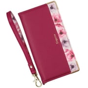 BL-XP10-4-03RB [Xperia10 IV用 ケース 手帳型 ブルーミー スマホケース フラワー エレガンテ Elegante/ラズベリー]