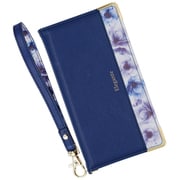 BL-XP10-4-06NV [Xperia10 IV用 ケース 手帳型 ブルーミー スマホケース フラワー エレガンテ Elegante/ネイビー]