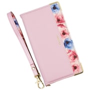 BL-SI6-02PK [シンプルスマホ6用 ケース 手帳型 ブルーミー スマホケース フラワー エレガンテ Elegante/ピンク]