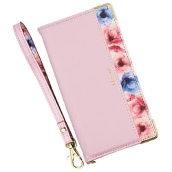 BL-AQR7-02PK [AQUOS R7用 ケース 手帳型 ブルーミー スマホケース フラワー エレガンテ Elegante/ピンク]