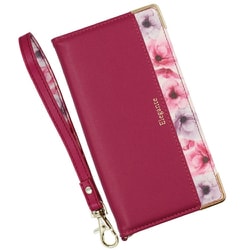 BL-AQR7-03RB [AQUOS R7用 ケース 手帳型 ブルーミー スマホケース フラワー エレガンテ Elegante/ラズベリー]