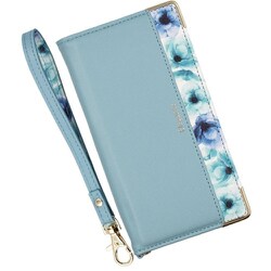 BL-AQR7-05CB [AQUOS R7用 ケース 手帳型 ブルーミー スマホケース フラワー エレガンテ Elegante/クラウディブルー]