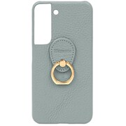 Galaxy S22用 ケース 本革 Posh ポッシュ ハードケース エレガンテ Elegante/ブルーグレー HP-GAS22BG