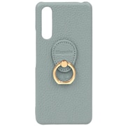 Xperia10 IV 用 ケース 本革 Posh ポッシュ ハードケース エレガンテ Elegante/ブルーグレー HP-XP10MK4BG