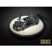 PGM-640409-2 1/64 LB LP 700 Tron ブラック Rotating display [ダイキャストミニカー]
