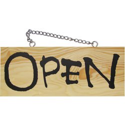 木製サイン（横） 小 №3956 OPEN/CLOSE 310457