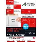 ラベルシール(プリンタ兼用) キレイにはがせるタイプ A4判 21面 上下余白付 100シート 31398