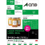 ラベルシール(レーザープリンタ) 水に強いタイプ A4判 12面 四辺余白付 角丸 20シート 31378