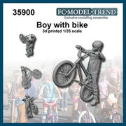 FC35900 1/35 自転車を持ち上げる少年 [プラモデル用パーツ]