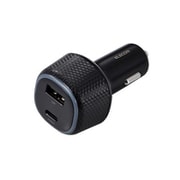 シガーソケット カーチャージャー 最大合計出力57W 2ポート USB C ×1 USB A ×1 PD 45W LEDインジケーター搭載 充電器 ブラック MPA-CCPD10BK