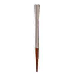 箸 22.5cm 八角陶彩 木製 天然木 日本製 錫 116241