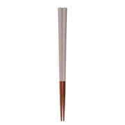 箸 22.5cm 八角陶彩 木製 天然木 日本製 錫 116241