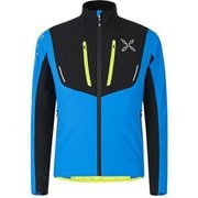 スキースタイルジャケット SKI STYLE JKT MJAK04X 2647 ブルー/イエローグリーン Mサイズ [アウトドア ソフトシェルジャケット メンズ]