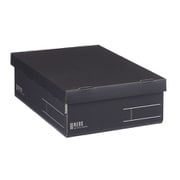 収納ボックス NEOS レギュラーハーフサイズ フタ付き 2冊 ブラック フ-NE9832DX2