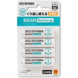 BCR-R3MH/4B [IRIS 578036 ビッグキャパ リチャージ 単3形ニッケル水素電池 4本パック]