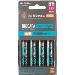 BCR-SQC3MH/4S [IRIS 578040 ビッグキャパ リチャージ 急速充電器セット 単3型4個付]