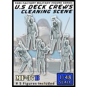 MF-37B 1/48 現用 アメリカ海軍空母甲板作業員 機体クリーニング [組立式プラスチックモデル]