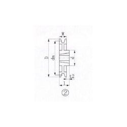 EVN ブッシングプーリー SPZ 236mm 溝数1 SPZ236-1