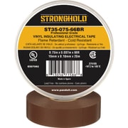 ストロングホールド StrongHoldビニールテープ 耐熱・耐寒・難燃 プロ仕様グレード 茶 幅19.1mm 長さ20m ST35-075-66BR ST35-075-66BR