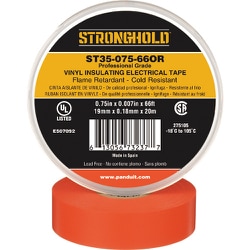 ストロングホールド StrongHoldビニールテープ 耐熱・耐寒・難燃 プロ仕様グレード オレンジ 幅19.1mm 長さ20m ST35-075-66OR ST35-075-66OR