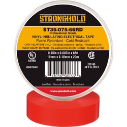 ストロングホールド StrongHoldビニールテープ 耐熱・耐寒・難燃 プロ仕様グレード 赤 幅19.1mm 長さ20m ST35-075-66RD ST35-075-66RD