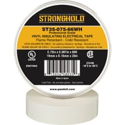 ストロングホールド StrongHoldビニールテープ 耐熱・耐寒・難燃 プロ仕様グレード 白 幅19.1mm 長さ20m ST35-075-66WH ST35-075-66WH