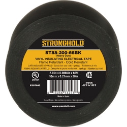 ストロングホールド StrongHoldビニールテープ 耐熱・耐寒・難燃 ヘビーデューティーグレード 黒 幅50.8mm 長さ20m ST88-200-66BK ST88-200-66BK