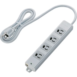 T-WRM3410LG/RS [エレコム RoHs準拠OAタップ 抜け止 3P 4個口 マグネット 1m グレー]