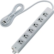 T-WRM3610LG/RS [エレコム RoHs準拠 抜け止 3P 6個口 マグネット付 1m グレー]