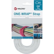 VEL-OW64800 [ヴェルクロ ヴェルクロ[[R上]] ONE-WRAP[[R上]] ストラップ 幅25mm×長さ300mm 白 （25本1巻き）]