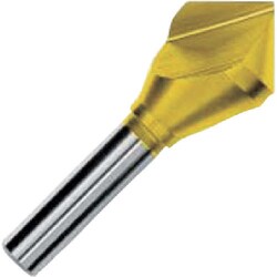 ウォーターミルズ 1枚刃 カウンターシンク90°15d×L55 Hss-5Co TiN WMSFTN15S8L55