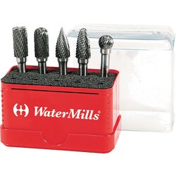 WMTCMSET5 [ウォーターミルズ WMノンコート超硬ロータリーバーセット 6mm軸 ミニボックス5本組]