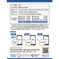 ヨドバシ.com - Comst T-SIM コムスト ティーシム COMST 5GB/30days 