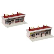 23-408A Nゲージ ストラクチャー タウンショップ1 レッド [鉄道模型用レイアウト用品]
