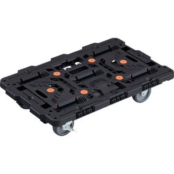 BT700J3S2-E100 [TRUSCO 連結式樹脂製平台車 ビートル 700X450 自在3輪 内2輪ストッパー付]