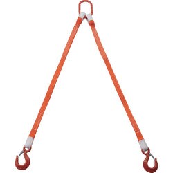 G25-2P10 [TRUSCO 2本吊ベルトスリングセット 25mm幅X1m 吊り角度60°時荷重0.86t（最大使用荷重1t）]