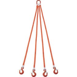 G25-4P20-2.58 [TRUSCO 4本吊ベルトスリングセット 25mm幅X2m 吊り角度60°時荷重2.58t（最大使用荷重3t）]