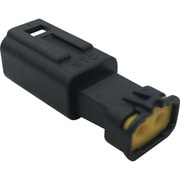 P-CE01A5-02B0-01 [TRUSCO 防水コネクタ ソケットハウジング 2芯 中継用（10個入） 被覆外径φ1.7～2.3 黒]
