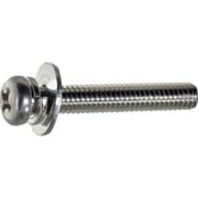 S012-0440 [TRUSCO ナベ頭組込ねじ 三価白P=3 M4×40 100本入 ヘキサゴンパック]