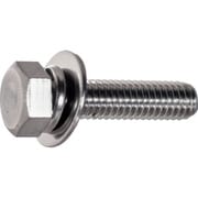 S019-0410 [TRUSCO 座金・バネ座金組込六角ボルト（ステンレス） P=3 M4×10 270本入 ヘキサゴンパック]