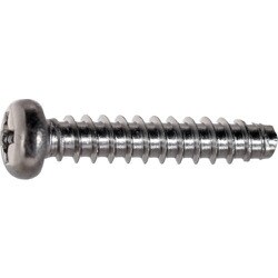 TRUSCO ナベ頭タッピングねじ ステンレス 2種溝なしB0 M2×4 6200本入 ヘキサゴンパック S040-0204
