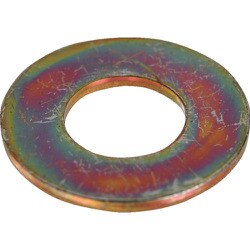 TRUSCO 平ワッシャー クロメート白 M6（JIS） 1100個入 ヘキサゴンパック S106-0006