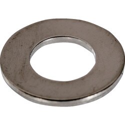 TRUSCO 平ワッシャー 真鍮・ニッケル M3（JIS） 3700個入 ヘキサゴンパック S117-0003